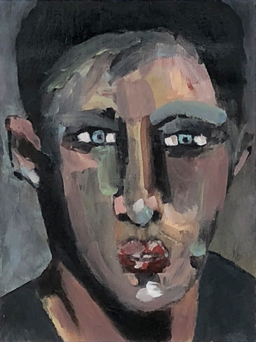 Is It Me?, 2020 - acrylic on wood 18*24 cm