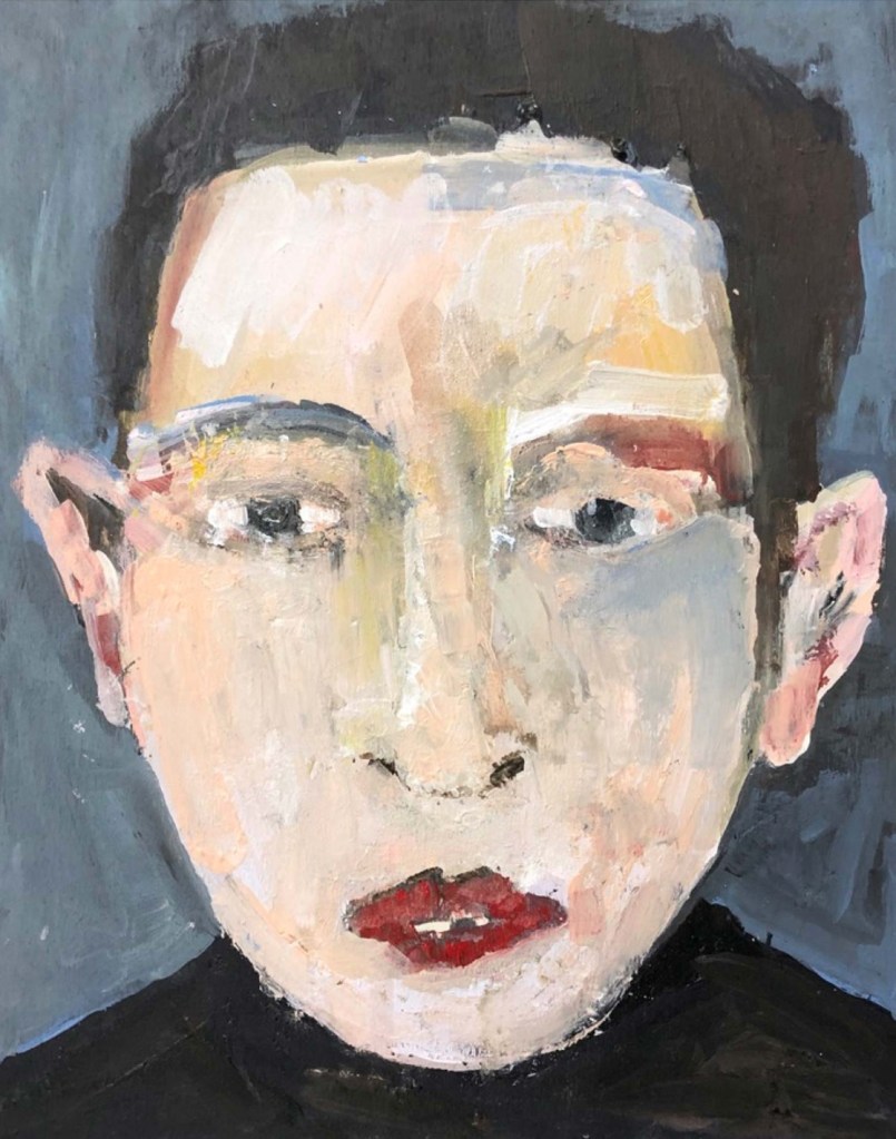 Would You Like to Hear My Voice (Solitude II), 2020 - acrylic on wood 20*25cm